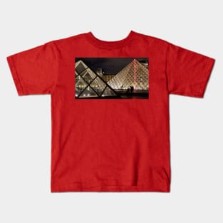 Paris Louvre Museum Pyramids Kids T-Shirt